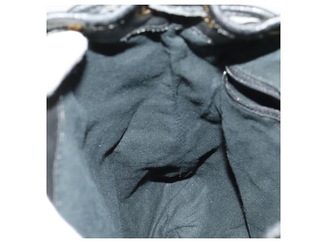 Zaino in pelle nero e oro Gianni Versace Auth bs27658 D'oro - vista 21