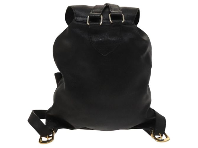 Zaino in pelle nero e oro Gianni Versace Auth bs27658 D'oro - vista 3