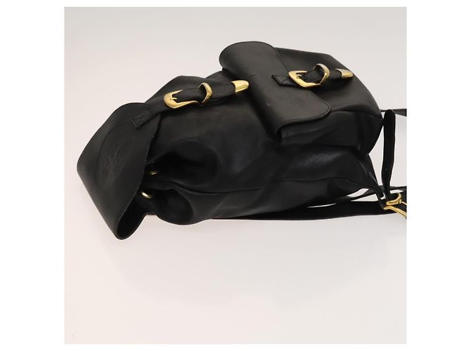 Zaino in pelle nero e oro Gianni Versace Auth bs27658 D'oro - vista 5