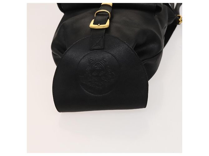 Zaino in pelle nero e oro Gianni Versace Auth bs27658 D'oro - vista 6