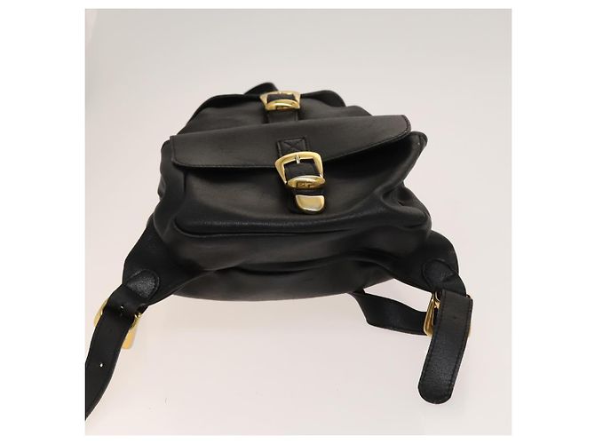 Zaino in pelle nero e oro Gianni Versace Auth bs27658 D'oro - vista 9