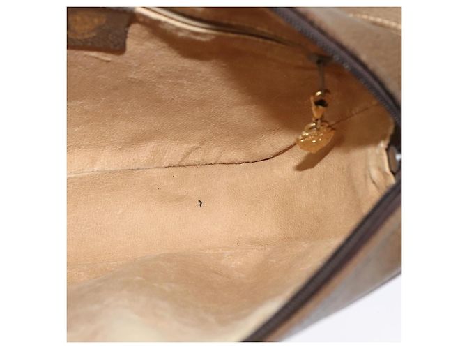 Gucci Bolso de Hombro GG Supreme PVC Beige Oro Auth ep9876 Dorado - vista 17