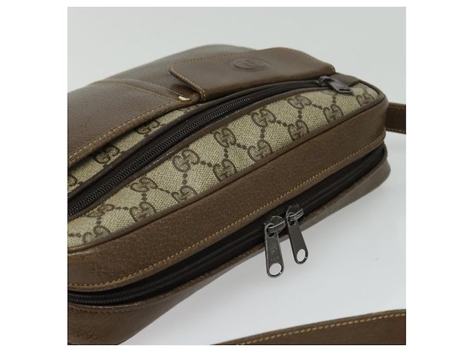 Gucci Bolso de Hombro GG Supreme PVC Beige Oro Auth ep9876 Dorado - vista 6
