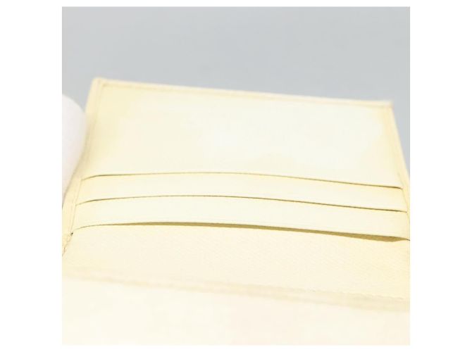 Chanel Billetera Bifold de Cuero Blanco Oro CC Auth bs27934 Dorado - vista 15
