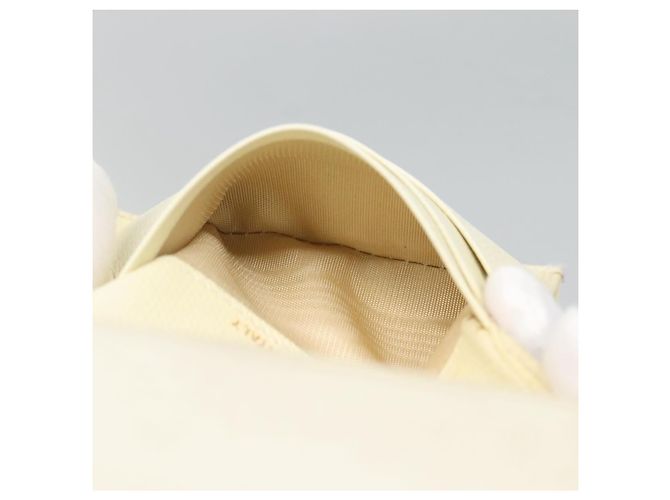 Chanel Billetera Bifold de Cuero Blanco Oro CC Auth bs27934 Dorado - vista 16
