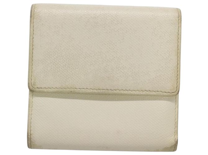 Chanel Billetera Bifold de Cuero Blanco Oro CC Auth bs27934 Dorado - vista 3