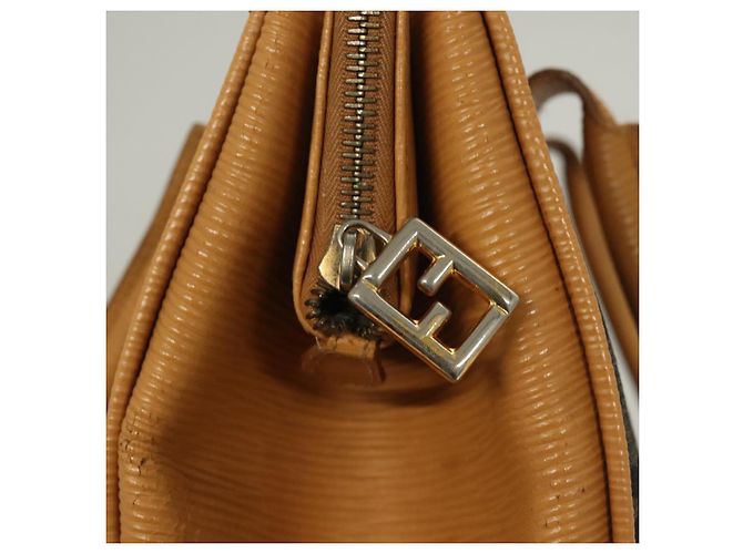 Bolso de mano de lona Zucca FENDI 2 en 1 Marrón Negro Auth bs27918 Castaño - vista 14