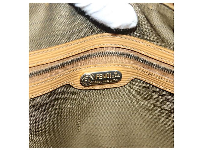 Bolso de mano de lona Zucca FENDI 2 en 1 Marrón Negro Auth bs27918 Castaño - vista 15