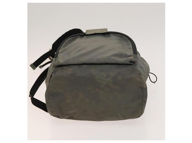 PRADA Backpack Nylon Khaki Silver Auth bs27852 Silvery - view 11