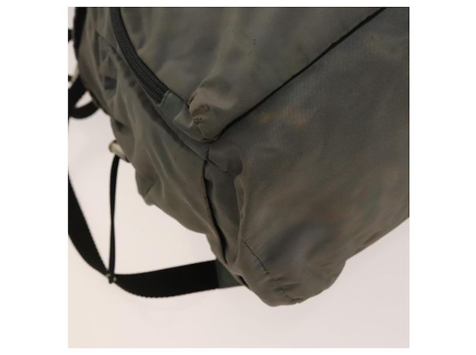 PRADA Backpack Nylon Khaki Silver Auth bs27852 Silvery - view 13