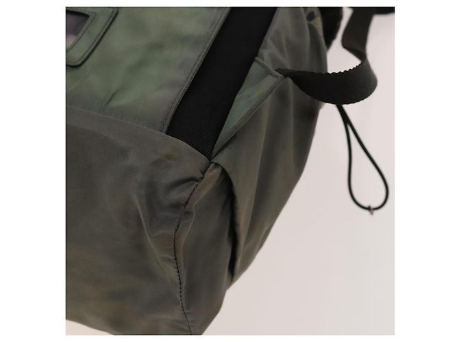 PRADA Backpack Nylon Khaki Silver Auth bs27852 Silvery - view 14