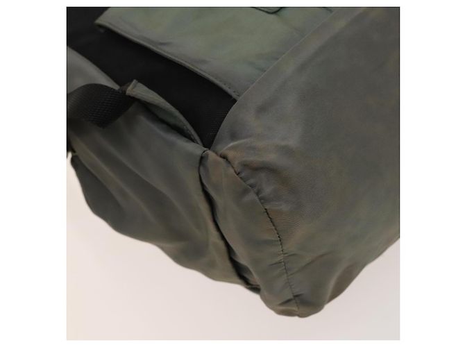PRADA Backpack Nylon Khaki Silver Auth bs27852 Silvery - view 15