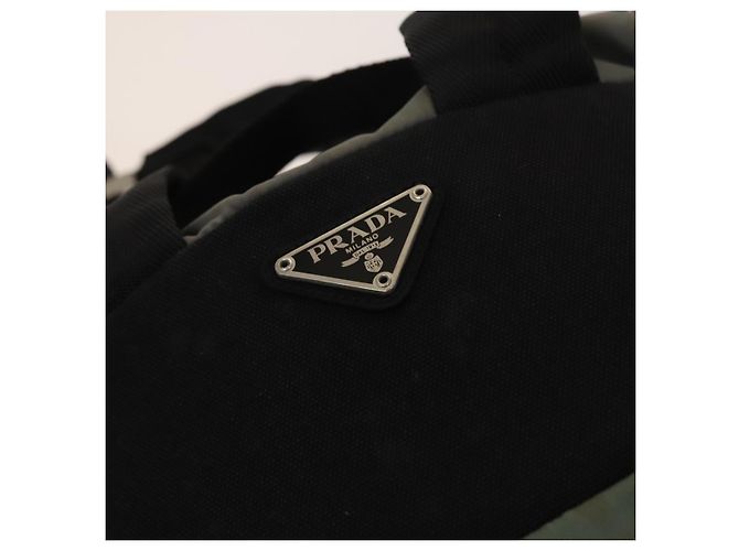 PRADA Backpack Nylon Khaki Silver Auth bs27852 Silvery - view 16