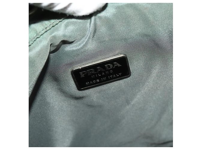 PRADA Backpack Nylon Khaki Silver Auth bs27852 Silvery - view 20