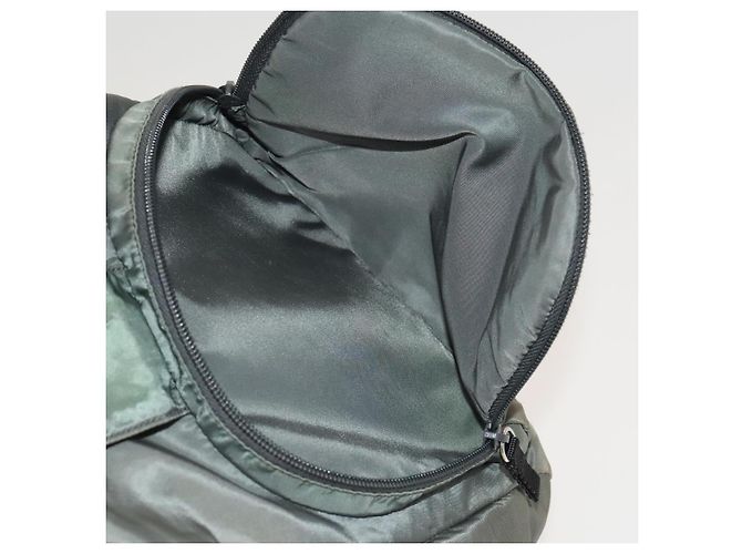PRADA Backpack Nylon Khaki Silver Auth bs27852 Silvery - view 25