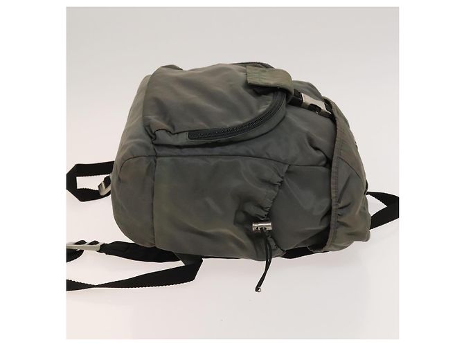 PRADA Backpack Nylon Khaki Silver Auth bs27852 Silvery - view 4