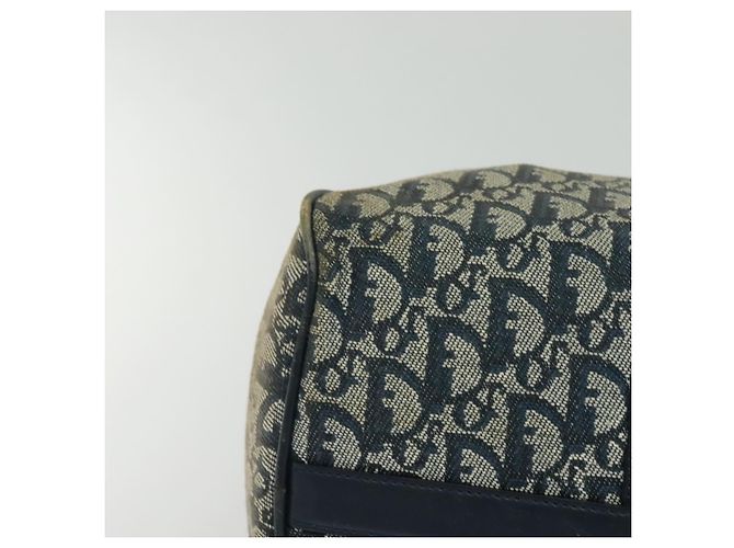 Borsa Boston in tela Trotter Christian Dior blu navy oro Auth ep9664 D'oro - vista 10