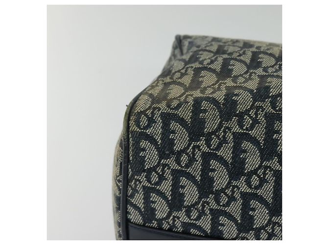 Borsa Boston in tela Trotter Christian Dior blu navy oro Auth ep9664 D'oro - vista 12