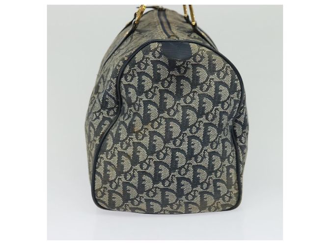 Borsa Boston in tela Trotter Christian Dior blu navy oro Auth ep9664 D'oro - vista 5