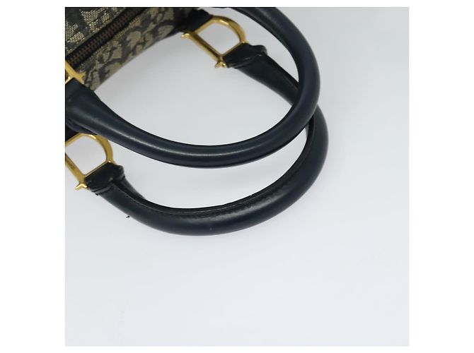 Borsa Boston in tela Trotter Christian Dior blu navy oro Auth ep9664 D'oro - vista 7