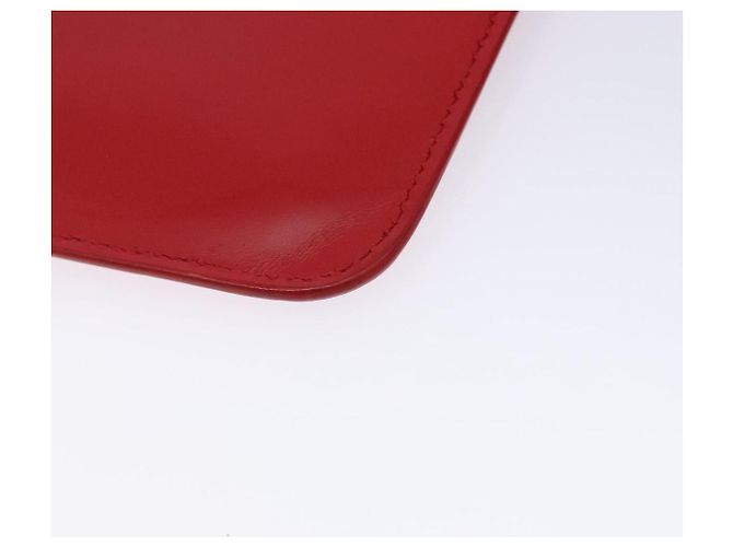 Borsa Clutch GIVENCHY in pelle rossa argento Auth bs27868 Rosso - vista 10