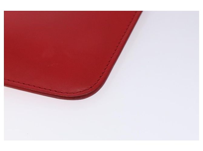 Borsa Clutch GIVENCHY in pelle rossa argento Auth bs27868 Rosso - vista 8