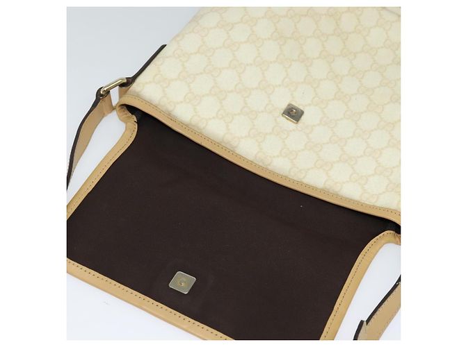 Gucci Borsa a spalla GG Supreme in PVC bianco e oro 223666 Auth ep9826 D'oro - vista 15