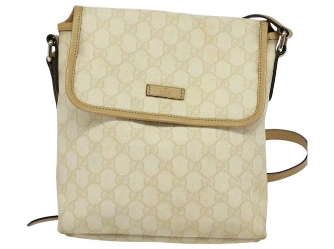 Gucci Borsa a spalla GG Supreme in PVC bianco e oro 223666 Auth ep9826 D'oro - vista 2
