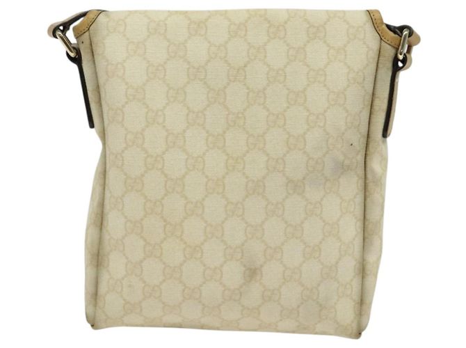 Gucci Borsa a spalla GG Supreme in PVC bianco e oro 223666 Auth ep9826 D'oro - vista 3