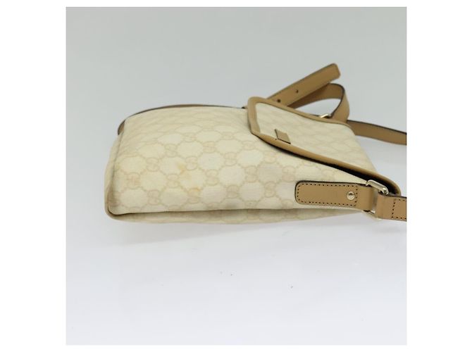 Gucci Borsa a spalla GG Supreme in PVC bianco e oro 223666 Auth ep9826 D'oro - vista 5