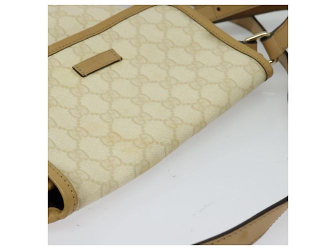 Gucci Borsa a spalla GG Supreme in PVC bianco e oro 223666 Auth ep9826 D'oro - vista 6