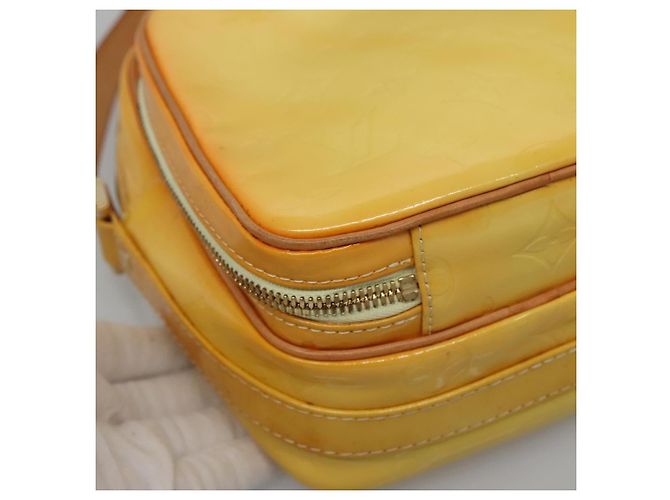 LOUIS VUITTON Borsa Wooster Monogram Vernis Giallo Lime M91075 Auth LV ep9753 D'oro - vista 11