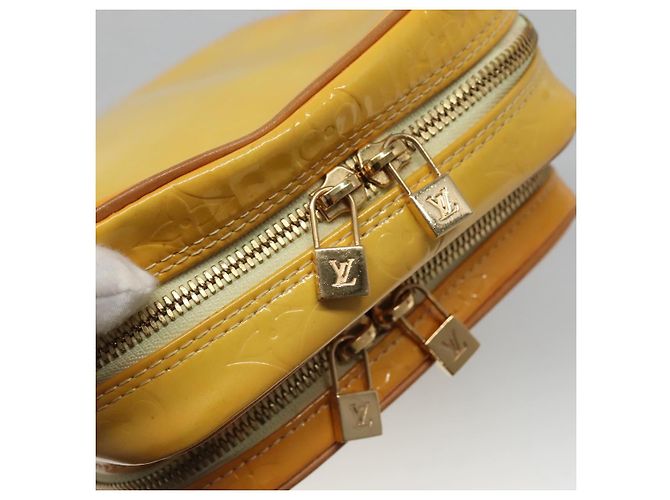 LOUIS VUITTON Borsa Wooster Monogram Vernis Giallo Lime M91075 Auth LV ep9753 D'oro - vista 14