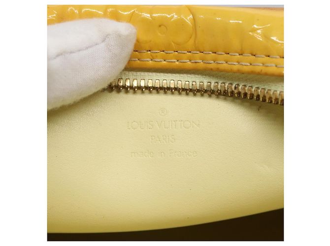 LOUIS VUITTON Borsa Wooster Monogram Vernis Giallo Lime M91075 Auth LV ep9753 D'oro - vista 15