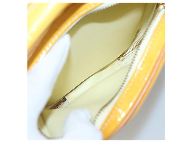 LOUIS VUITTON Borsa Wooster Monogram Vernis Giallo Lime M91075 Auth LV ep9753 D'oro - vista 19