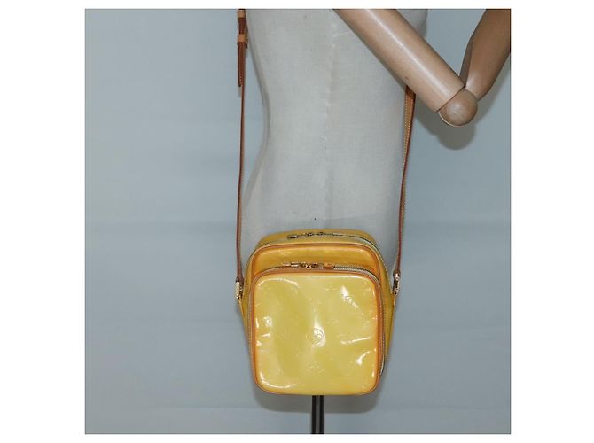 LOUIS VUITTON Borsa Wooster Monogram Vernis Giallo Lime M91075 Auth LV ep9753 D'oro - vista 21