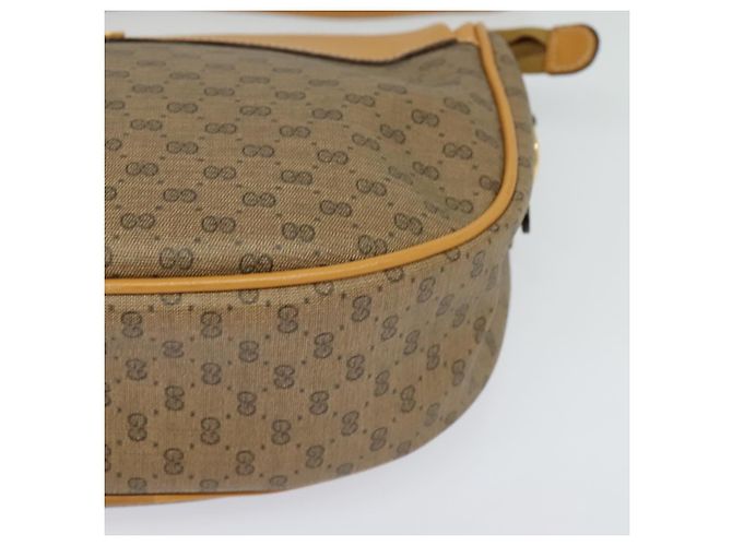 Gucci Borsa a Spalla Micro GG Supreme PVC Beige Oro 001 115 4001 Auth gh314 D'oro - vista 11