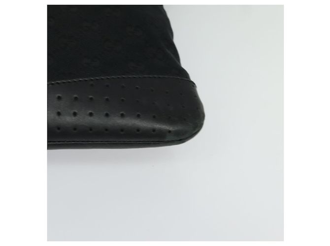 Borsa a Spalla GG Canvas Gucci Nera Argento 145857 Auth gh242 Nero - vista 11