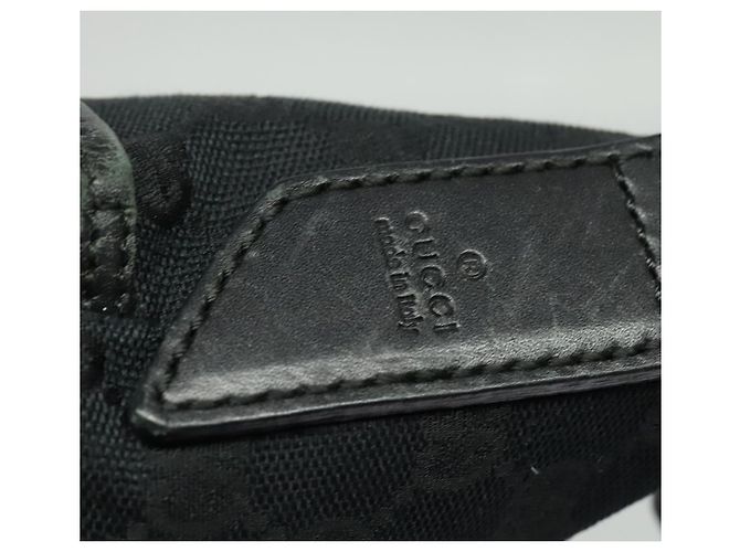 Borsa a Spalla GG Canvas Gucci Nera Argento 145857 Auth gh242 Nero - vista 15