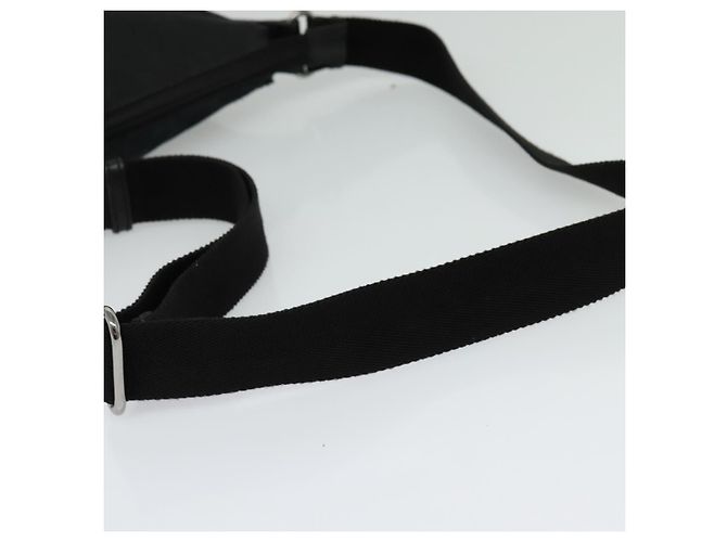 Borsa a Spalla GG Canvas Gucci Nera Argento 145857 Auth gh242 Nero - vista 7