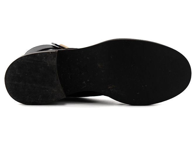 LOUIS VUITTON - Botines Wonderland Louis Vuitton de cuero y lona monogramada (T38) Castaño - vista 3
