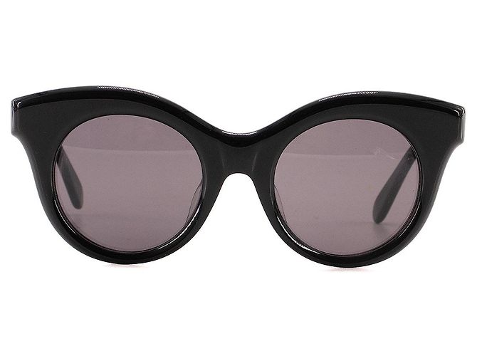 LOEWE - Occhiali da sole Curvy Loewe in plastica nera Nero - vista 2