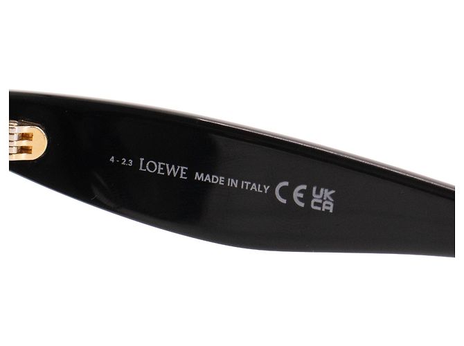 LOEWE - Occhiali da sole Curvy Loewe in plastica nera Nero - vista 5