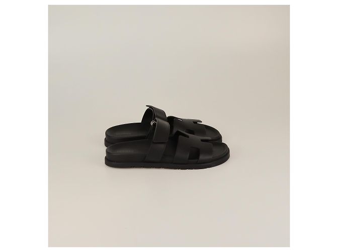 Sandali piatti neri Chypre Hermès Nero - vista 4