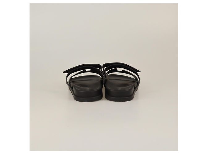 Sandali piatti neri Chypre Hermès Nero - vista 6