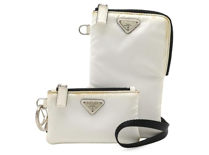Borsa a tracolla per smartphone Prada Bianco - vista 2