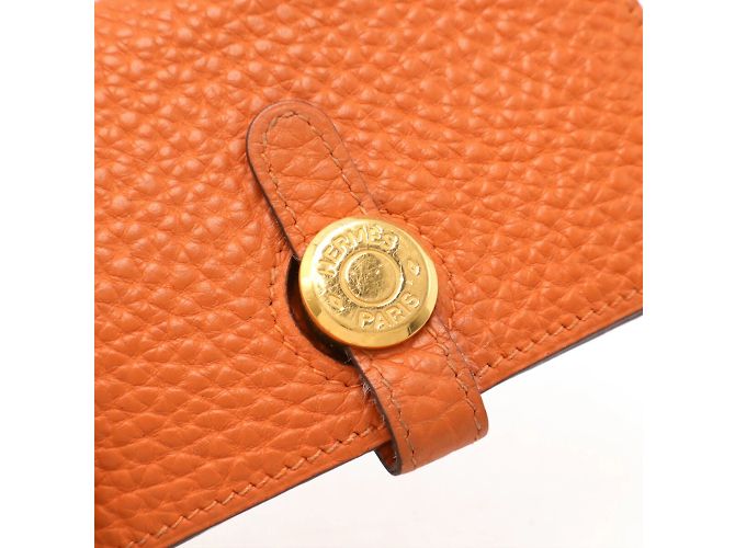 Estuche para llaves y monedero Dogon de Hermès Naranja - vista 5