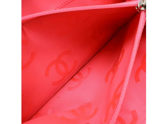 Cartera larga redonda Coco Mark de la línea Cambon de Chanel Negro Rosa Blanco - vista 8