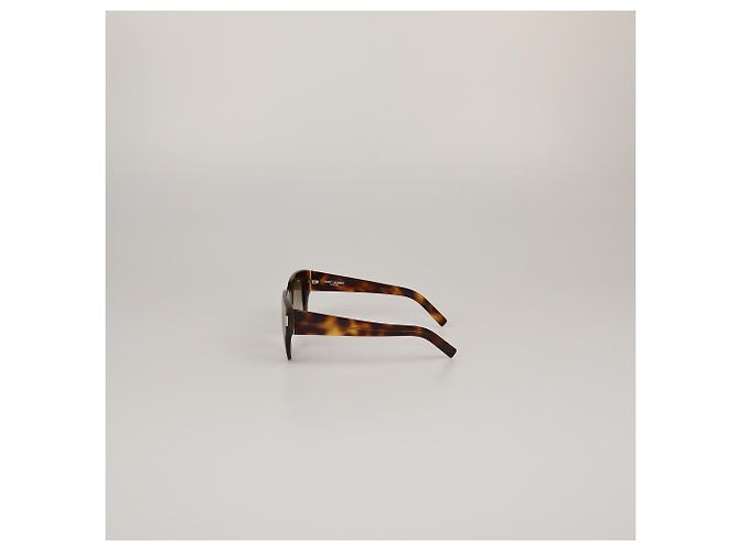 Saint Laurent Brown Tortoise Gradient Classic Slim Sunglasses - view 4