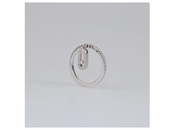 Bague Messika Move Uno Pampille Diamants en Or Blanc 18k Taille 50 - vue 4